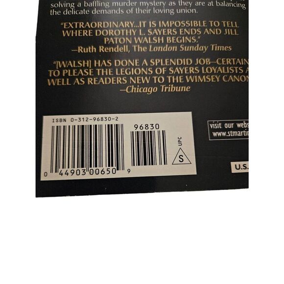 Thrones, dominations Dorothy L layers and jill Patton Walsh st. Martin's paperba - Picture 4 of 6